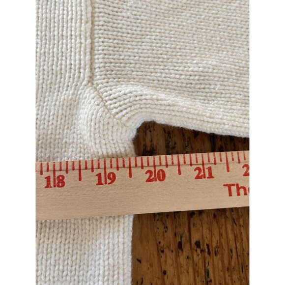 Jessica Simpson Women’s Cream Knit Sweater Small Crewneck Style Cotton Blend - Picture 6 of 7